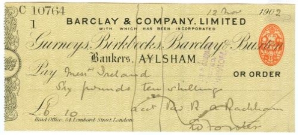 Picture of Aylsham, 190(2), Gurneys, Birkbecks, Barclay & Buxton OTG 7.5 