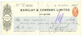 Picture of Aylsham, Gurneys Bank, 190(5) OTG 62.3a