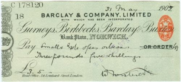 Picture of Bank Plain,  Norwich, Gurneys, Birkbecks, Barclay & Buxton, 190(2) OTG 7.12var3