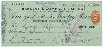 Picture of Bank Plain, Norwich, 18(99), Gurneys, Birkbecks, Barclay & Buxton OTG 7.12var1