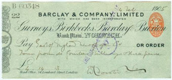 Picture of Bank Plain, Norwich, 190(5), Gurneys, Birkbecks, Barclay & Buxton OTG 7.12