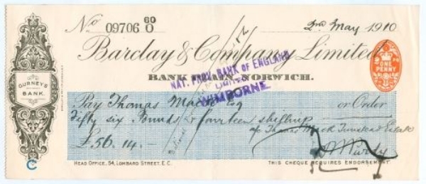 Picture of Bank Plain, Norwich, Gurney's Bank, 19(10), OTG 64.6a