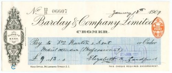 Picture of Cromer, 190(9), Gurneys Bank, OTG 64.6a