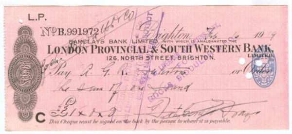 Picture of 126 North St. Brighton, London Prov.& S.Western Bank,19(19) OTG 84.1