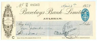 Picture of Aylsham, Gurneys Bank, 19(28) OTG 103.12d