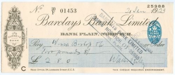 Picture of Bank Plain, Norwich, Gurneys Bank, 19(33) OTG 103.12d