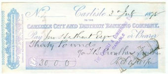 Picture of Carlisle City and District Banking Company, 31 English Street, Carlisle, 18(78)