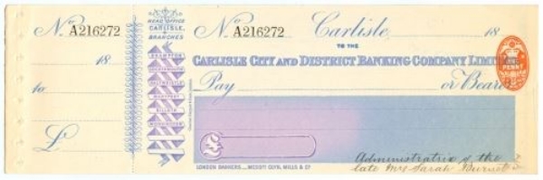 Picture of Carlisle City and District Banking Company, Carlisle, 18(88)