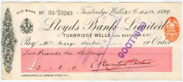 Picture of Old Bank, Tunbridge Wells (late Beechings & Co.), 189(9), Type 6e