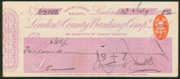 Picture of London & County Banking Co. Ltd., 34, Henrietta St, Covent Garden, 19(02)
