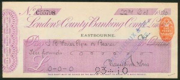 Picture of London & County Banking Co. Ltd., Eastbourne, 18(90)