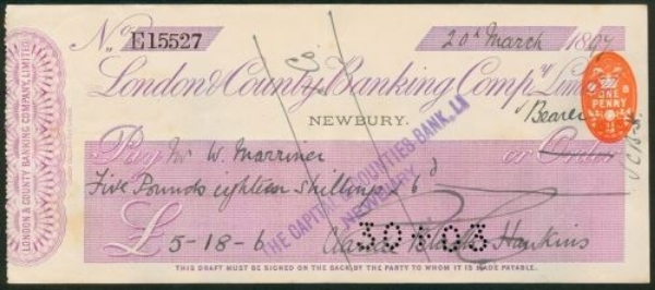 Picture of London & County Banking Co. Ltd., Newbury, 18(97)