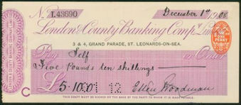 Picture of London & County Banking Co. Ltd., St. Leonards-on-Sea, 19(08)