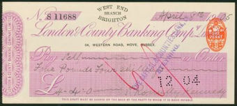 Picture of London & County Banking Co. Ltd., West End Branch, 64 Western Road, Hove, Brighton, 19(05)