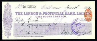 Picture of London & Provincial Bank, Ltd., Eastbourne, 190(3)
