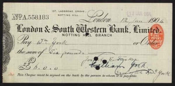 Picture of London & South Western Bank Ltd., Notting Hill, 190(4)