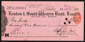 Picture of London & South Western Bank Ltd., Notting Hill, 191(0)