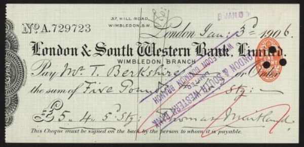 Picture of London & South Western Bank Ltd., Wimbledon, 190(6)