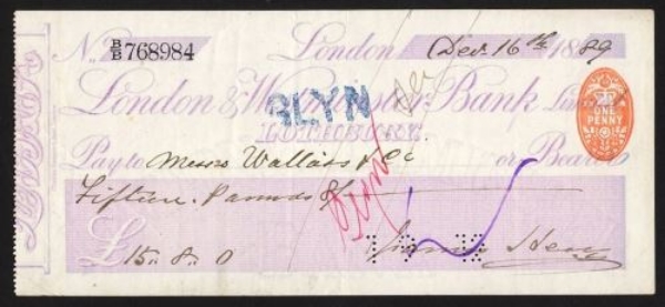 Picture of London & Westminster Bank Ltd, Lothbury, 18(89)