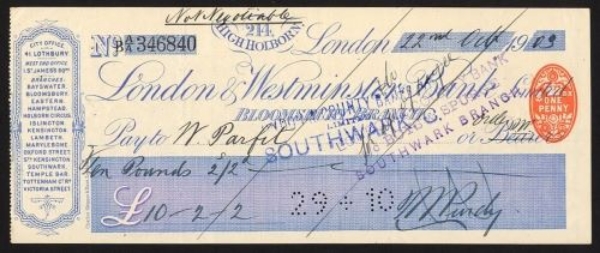 Picture of London & Westminster Bank Ltd., 214 High Holborn, Bloomsbury Branch, 19(03)
