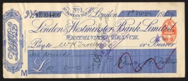 Picture of London & Westminster Bank Ltd., No. 1 St. James's Square, Westminster Branch, 19(09)