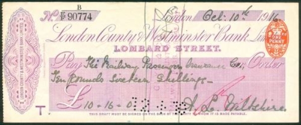 Picture of London County & Westminster Bank Ltd., Lombard Street, London, 19(16)