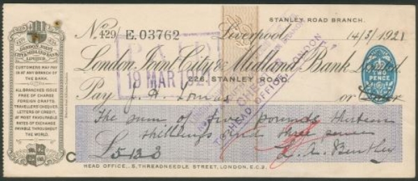 Picture of London Joint City & Midland Bank Ltd., 226, Stanley Road, Liverpool, 19(21)