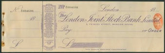 Picture of London Joint Stock Bank Ltd., 5 Princes Street, Mansion House, 18(98)
