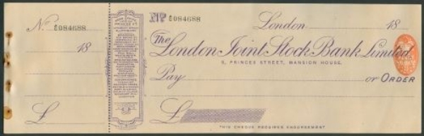 Picture of London Joint Stock Bank Ltd., 5 Princes Street, Mansion House, 18(98)