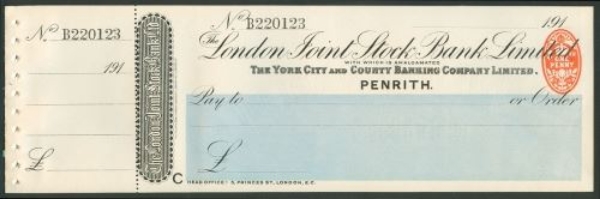 Picture of London Joint Stock Bank Ltd., Penrith, 191(3), York City & County Banking Co. Ltd., 
