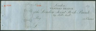 Picture of London Joint Stock Bank, Western Branch, London, 184-