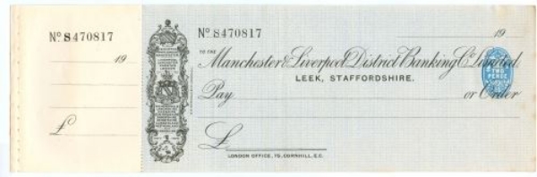 Picture of Manchester & Liverpool District Banking Co. Ltd., Leek, Staffs., 19(19)