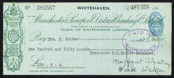 Picture of Manchester & Liverpool District Banking Co. Ltd., Whitehaven 19(23) printed by W H Moss & Son