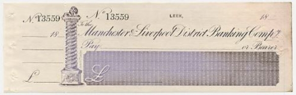 Picture of Manchester & Liverpool District Banking Co., Leek, 18(58)