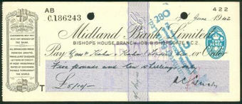 Picture of Midland Bank Ltd., Bishop's House Branch, 108, Bishopsgate, E.C.2, 19(42), type 3b