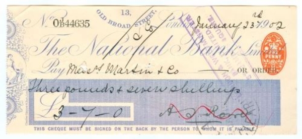 Picture of National Bank, 13 Old Broad Street, London, 19(02)