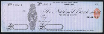 Picture of The National Bank, Pembroke Branch (Baggot St.), Dublin, 19(08)