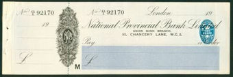 Picture of National Provincial Bank Ltd.,  95, Chancery Lane, W.C.2, 19(26), type 17a