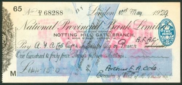 Picture of National Provincial Bank Ltd., Notting Hill Gate, 8, High St., London, W.11, 19(28), type 17d
