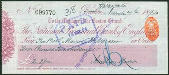 Picture of National Provincial Bank of England Ltd., Boston, 18(91), type 10a