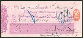 Picture of National Provincial Bank of England Ltd., Leominster, 18(83), type 9a