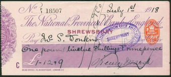 Picture of National Provincial Bank of England Ltd., Shrewsbury, 19(18), type 11e