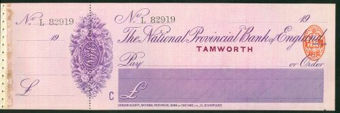 Picture of National Provincial Bank of England, Tamworth, 19(14), type 11d