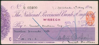 Picture of National Provincial Bank of England, Wisbech, 19(14), type 11d