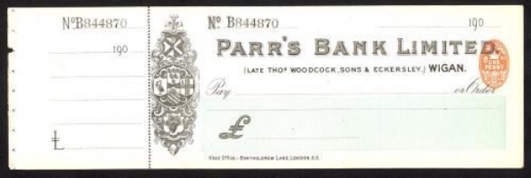 Picture of Parr's Bank Ltd., Thos. Woodcock, Sons & Eckersley, Wigan, 190(4)