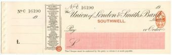 Picture of Union of London & Smiths Bank Limited, Southwell, 19(11)