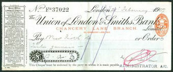Picture of Union of London & Smiths Bank Ltd, Chancery Lane Branch, 19(07)