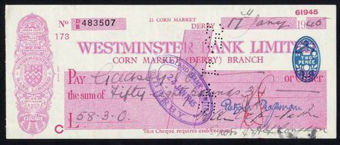Picture of Westminster Bank Ltd.,  Corn Market (Derby), 19(44), type 3g