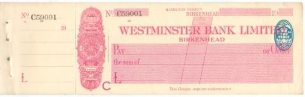 Picture of Westminster Bank Ltd., Birkenhead, 19(26), type 2b