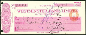 Picture of Westminster Bank Ltd., Guernsey Branch, 19(34), type 3a